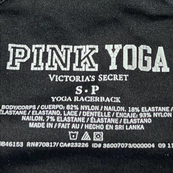 PINK Victoria’s Secret Black Lace Yoga Racerback Bra - Picture 4 of 4